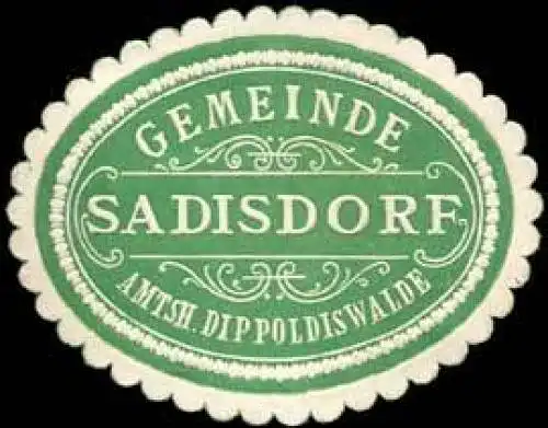 Gemeinde Sadisdorf - Amtshauptmannschaft Dippoldiswalde