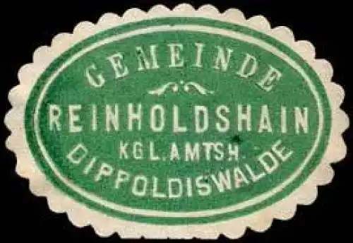Gemeinde Reinholdshain - Kgl. Amtshauptmannschaft Dippoldiswalde