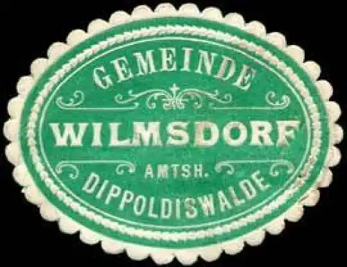 Gemeinde Wilmsdorf - Amtshauptmannschaft Dippoldiswalde