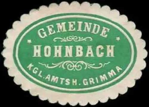 Gemeinde Hohnbach - Kgl. Amtshauptmannschaft Grimma