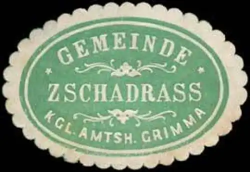 Gemeinde Zschadrass - Amtshauptmannschaft Grimma