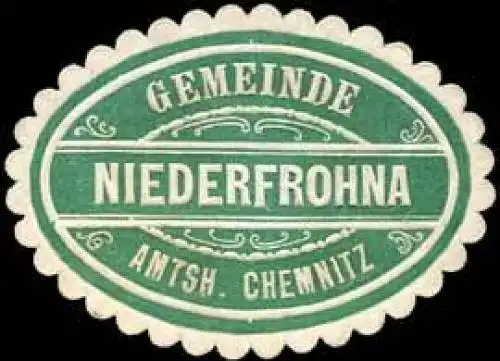 Gemeinde Niederfrohna - Amtshauptmannschaft Chemnitz