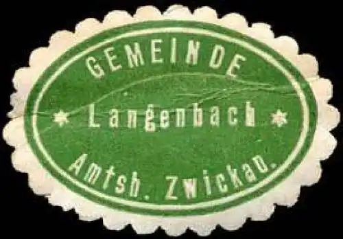 Gemeinde Langenbach - Amtshauptmannschaft Zwickau