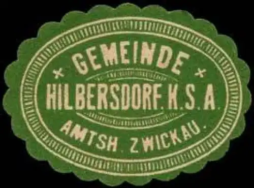 Gemeinde Hilbersdorf K.S.A. - Amtshauptmannschaft Zwickau