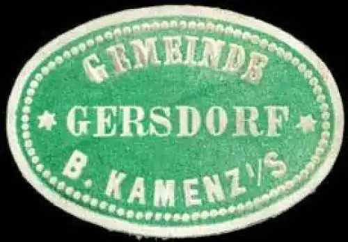 Gemeinde Gersdorf bei Kamenz in Sachsen