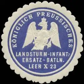 K.Pr. Landsturm-Infanterie-Ersatz-Bataillon Leer X 23