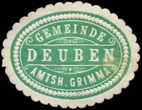 Gemeinde Deuben - Amtshauptmannschaft Grimma
