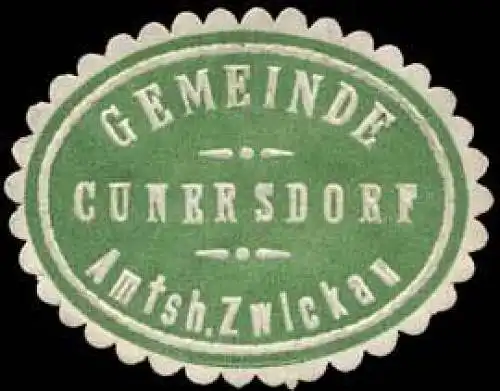 Gemeinde Cunersdorf - Amtshauptmannschaft Zwickau