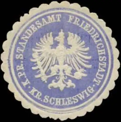 K.Pr. Standesamt Friedrichstadt