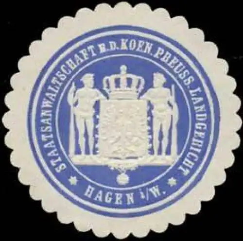 Staatsanwaltschaft b.d. K.Pr. Landgericht Hagen/Westfalen