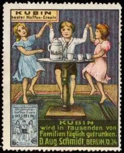 Kinder tanzen mit Kaffee-Ersatz Kubin