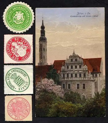 AK Zittau + Sammlung Siegelmarken