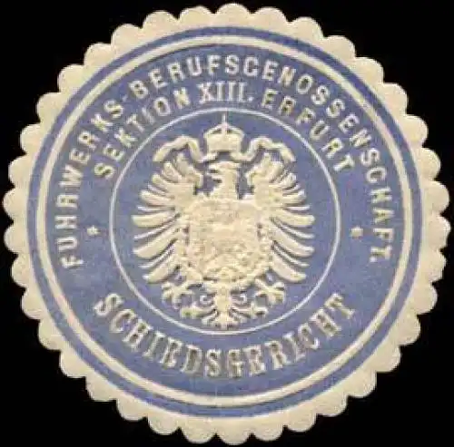 Schiedsgericht Fuhrwerks-Berufsgenossenschaft