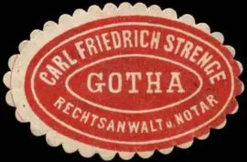 Rechtsanwalt und Notar Carl Friedrich Strenge - Gotha