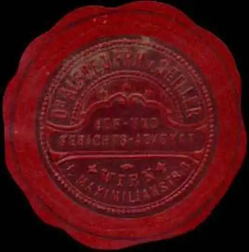 Dr. Alfred Freiherr von Seiler - Hof- und Gerichts-Advokat - Wien