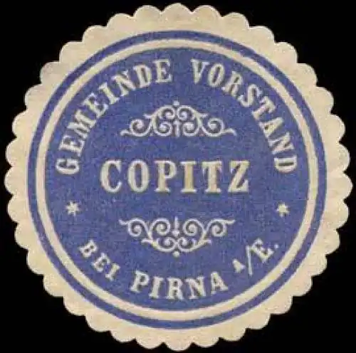 Gemeinde Vorstand Copitz bei Pirna an der Elbe