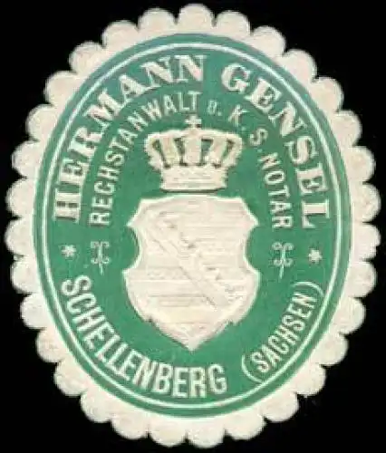 Hermann Gensel - Rechtsanwalt und K.S. Notar - Schellenberg (Sachsen)
