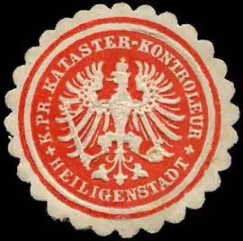 K.Pr. Kataster-Kontrolleur - Heiligenstadt