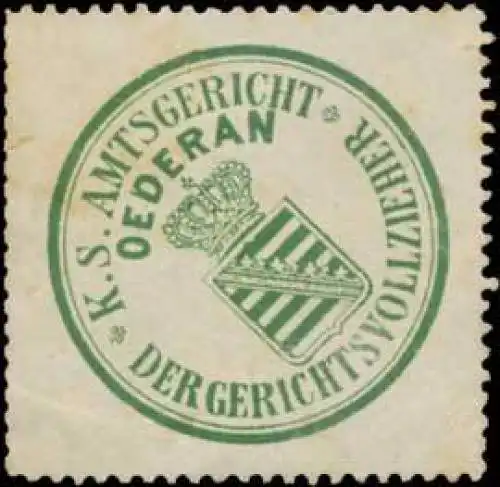 Der Gerichtsvollzieher K.S. Amtsgericht Oederan