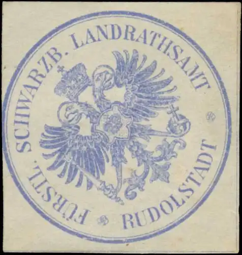F. Schwarzb. Landrathsamt Rudolstadt