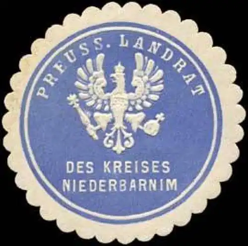 Preuss. Landrat des Kreises Niederbarnim