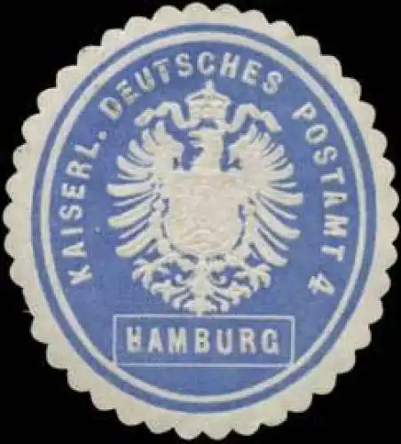 K. Deutsches Postamt 4 Hamburg