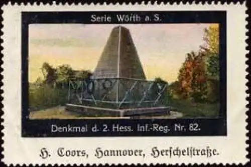 Denkmal des 2. Hess. Infanterie-Regiment Nr. 82