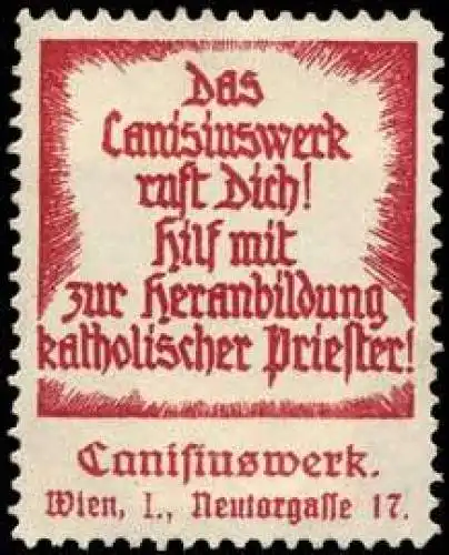 Das Canisiuswerk ruft Dich!