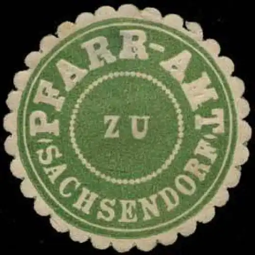 Pfarr-Amt zu Sachsendorf