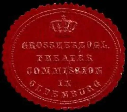 Grossherzogliche Theater Commission in Oldenburg