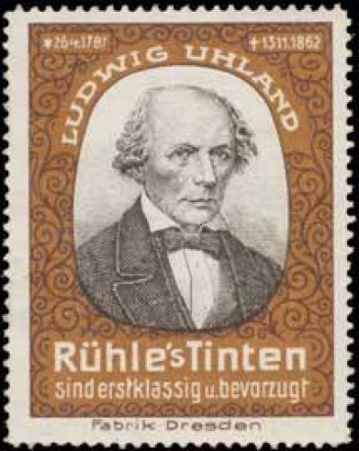 Ludwig Uhland Nr. W0329410 oldthing Siegel & Reklamemarken
