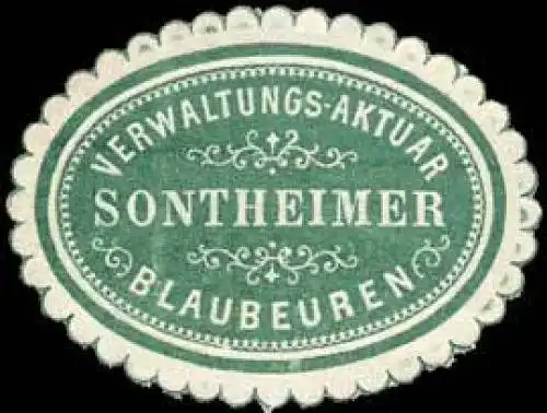 Verwaltungs-Aktuar Sontheimer - Blaubeuren