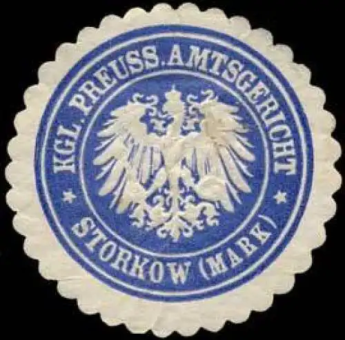 Kgl. Preuss. Amtsgericht Storkow (Mark)