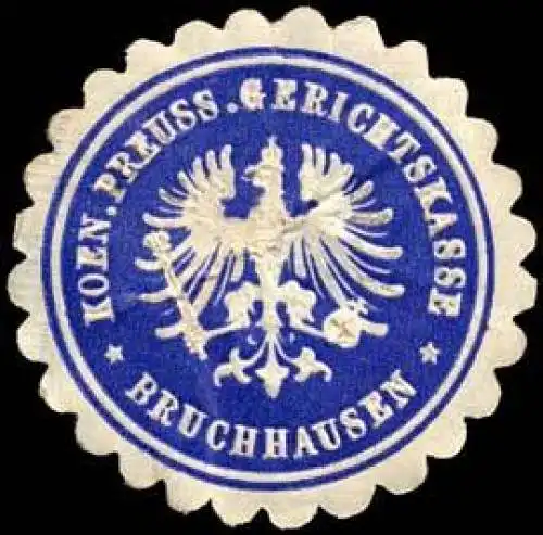 Koen. Preuss. Gerichtskasse Bruchhausen