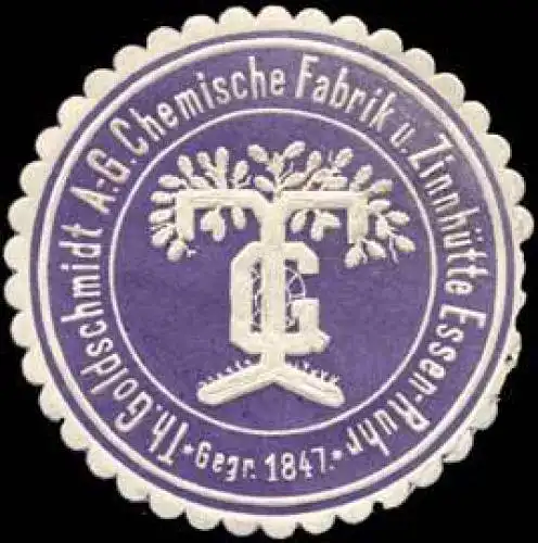 Th. Goldschmidt AG Chemische Fabrik und ZinnhÃ¼tte Essen-Ruhr