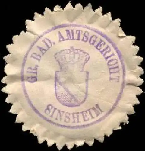 Gr. Bad. Amtsgericht Sinsheim