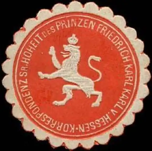 Korrespondenz Sr. Hoheit des Prinzen Friedrich Karl Karl von Hessen