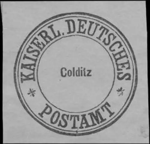Kaiserl. Deutsches Postamt Colditz