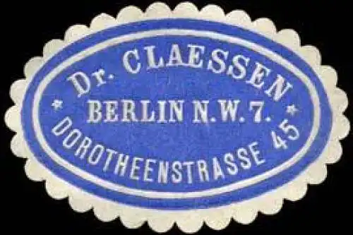 Dr. Claessen-Berlin