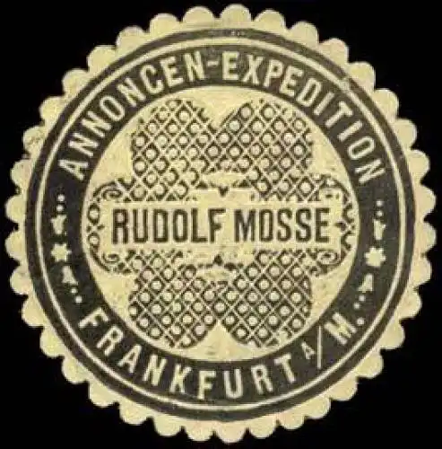 Annoncen-Expedition Rudolf Mosse-Frankfurt/Main