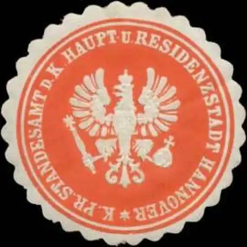 K.Pr. Standesamt d. K. Haupt- und Residenzstadt Hannover