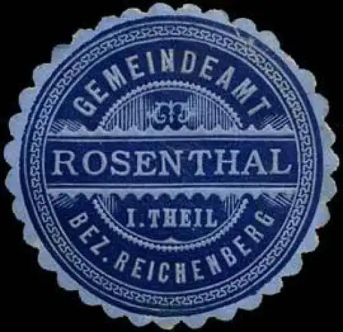 Gemeindeamt Rosenthal I. Theil Bezirk Reichenberg