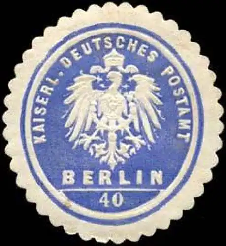 Kaiserl. Deutsches Postamt 40 Berlin