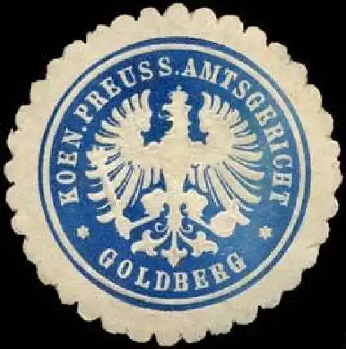 Koen. Preuss. Amtsgericht Goldberg/Schlesien