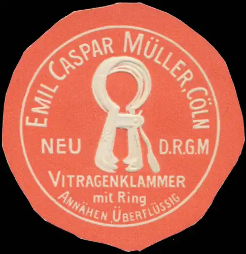 Vitragenklammer mit Ring