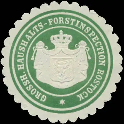 Grossh. Haushalts-Forstinspection Rostock