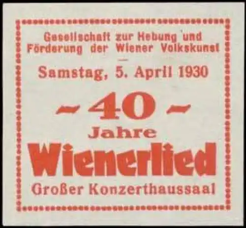 40 Jahre Wienerlied