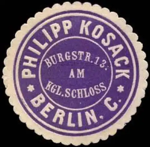 Briefmarkenhandel Phillipp Kosack am Kgl. Schloss