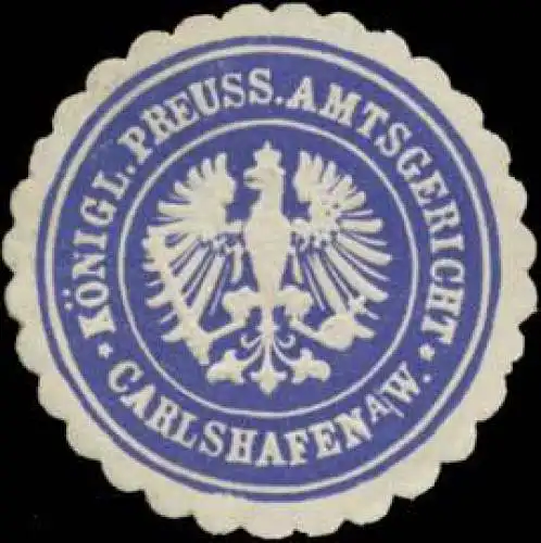 K.Pr. Amtsgericht Karlshafen a. Weser