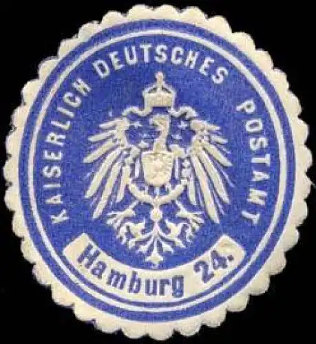 Kaiserlich Deutsches Postamt Hamburg 24